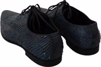 Blue Python Leather Snakeskin Shoes 1