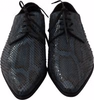 Blue Python Leather Snakeskin Shoes 3