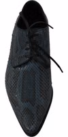 Blue Python Leather Snakeskin Shoes 4