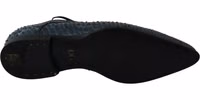 Blue Python Leather Snakeskin Shoes 5