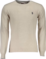 Beige Wool Men's Sweater 1