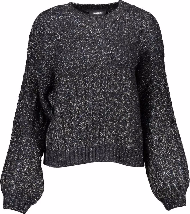 Black Acrylic Women Sweater