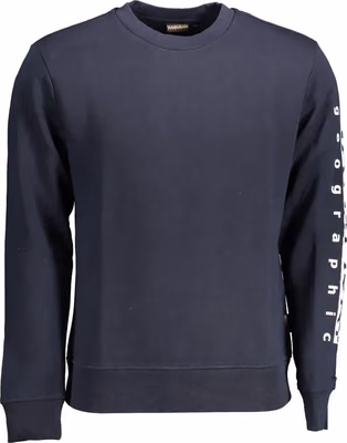 Blue Cotton Men's Sweatshirt