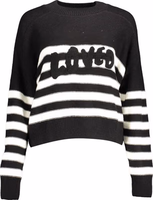 Black Cotton Women Sweater
