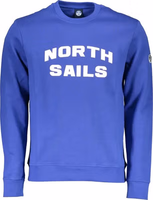 Blue Cotton Men Sweatshirt