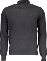 Black Cotton Men's Sweater 1