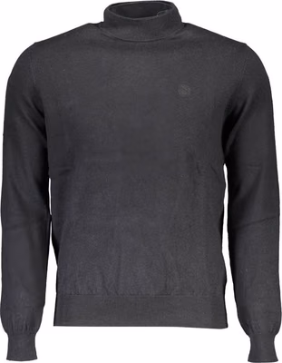 Black Cotton Men's Sweater