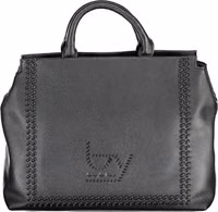 Black Polyurethane Women Handbag 1