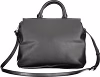 Black Polyurethane Women Handbag 2