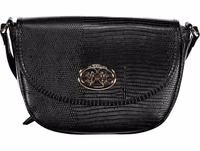 Black Polyurethane Women's Shoulder Bag 1
