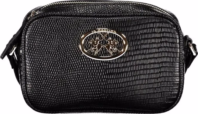 Black Polyurethane Women Handbag