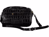 Black Polyurethane Women Shoulder Bag 2