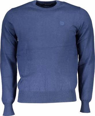 Blue Poliammide Men's Sweater