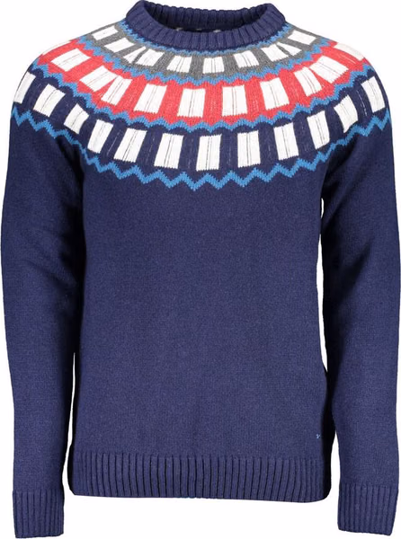 Blue Wool Men Sweater