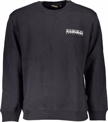 Black Cotton Men Sweatshirt