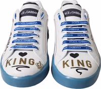 Blue White Printed Portofino Melt Sneakers 3