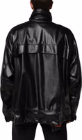 Black Polyester Logo Plaque Bomber Jacket 3