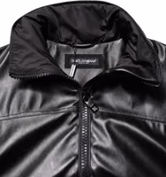 Black Polyester Logo Plaque Bomber Jacket 4