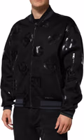 Black Wool Logo DG Mania Men Bomber Jacket 2