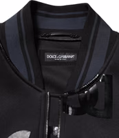 Black Wool Logo DG Mania Men Bomber Jacket 5