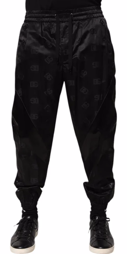Black Logo DG Print Men Jogger Sweatpants Pants