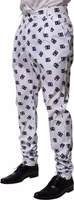 White Logo Cotton Skinny Denim Trouser Pants 2