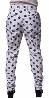 White Logo Cotton Skinny Denim Trouser Pants 3