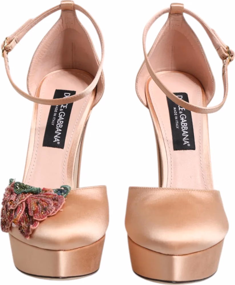 Pink Block Heels Ankle Strap Sandals Shoes