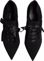 Black Lace Up Stiletto Heels Pumps Shoes 2