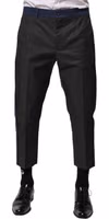 Gray Blue Cotton 3/4 Chinos Crop Trouser Pants 1