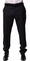 Black Wool Men Formal Dress Trouser Pants 1