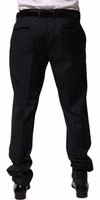 Black Wool Men Formal Dress Trouser Pants 3