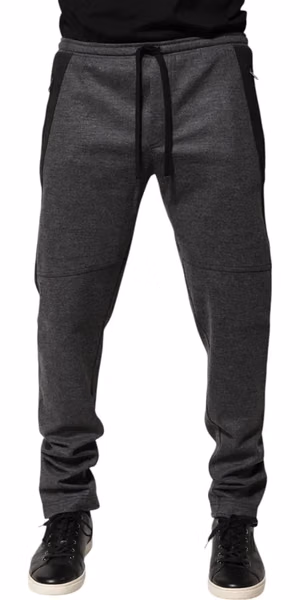Gray Black Wool Blend Jogger Sweatpants Pants