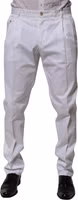 White Cotton Dress Slim Formal Trouser Pants 1