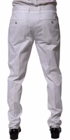 White Cotton Dress Slim Formal Trouser Pants 3