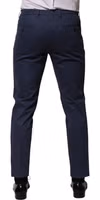 Blue Cotton Tapered Men Formal Trousers Pants 3