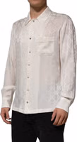 White Silk DG Logo Print Long Sleeves Shirt 2