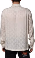 White Silk DG Logo Print Long Sleeves Shirt 3