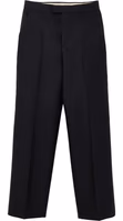 Black Cotton Casual Pants 1