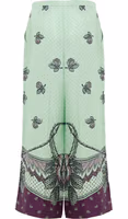 Green Silk Casual Pants 2