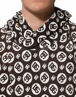 Brown White DG Logo Short Hoodie Sweater 4