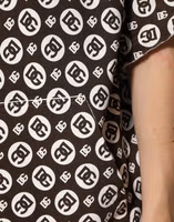 Brown White DG Logo Short Hoodie Sweater 5