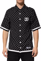 Black Polka Dot Short Sleeves Collared Polo T-shirt 1