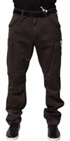 Brown Cotton Stretch Cargo Men Trouser Pants 5