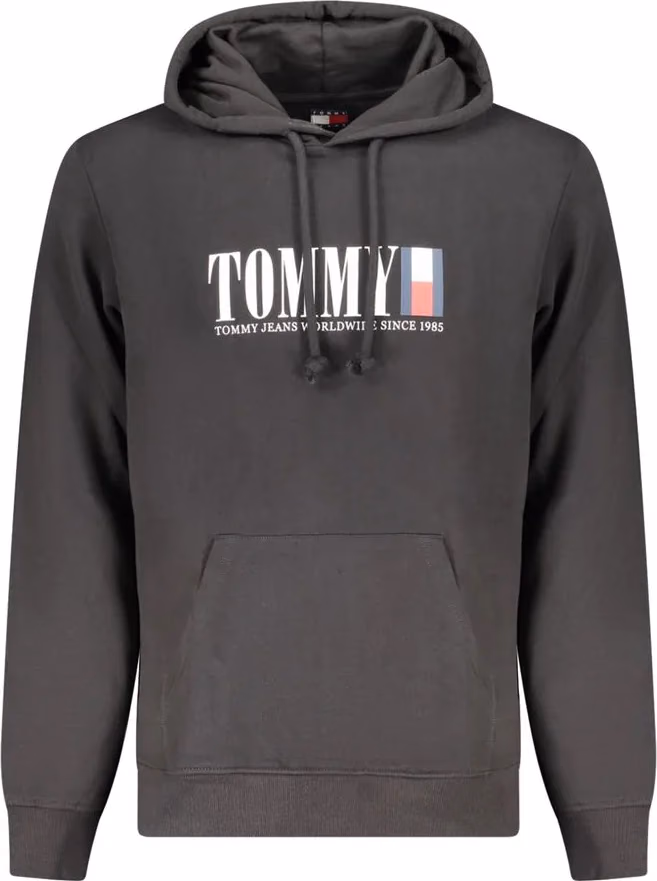 Black Cotton Men's Hoodie