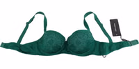 Green Silk Stretch Floral Lace Bra Underwear 2