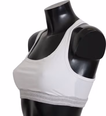White Cotton Sport Stretch Bra Underwear
