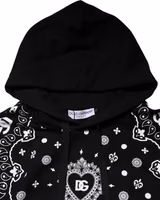 Black Bandana Hooded Men Sweatshirt Sweater 3