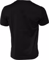Black Cotton Logo Print Crew Neck T-shirt 2