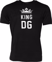 Black DG King Crown Cotton Crew Neck T-shirt 1